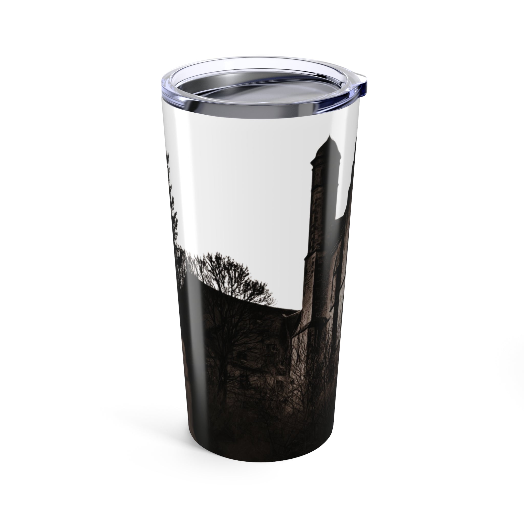Gothic Tumbler 20oz - Spooky Coffee Travel Mug, Haunted House Gift, Dark Aesthetic, Halloween Tumbler, Creepy Drinkware