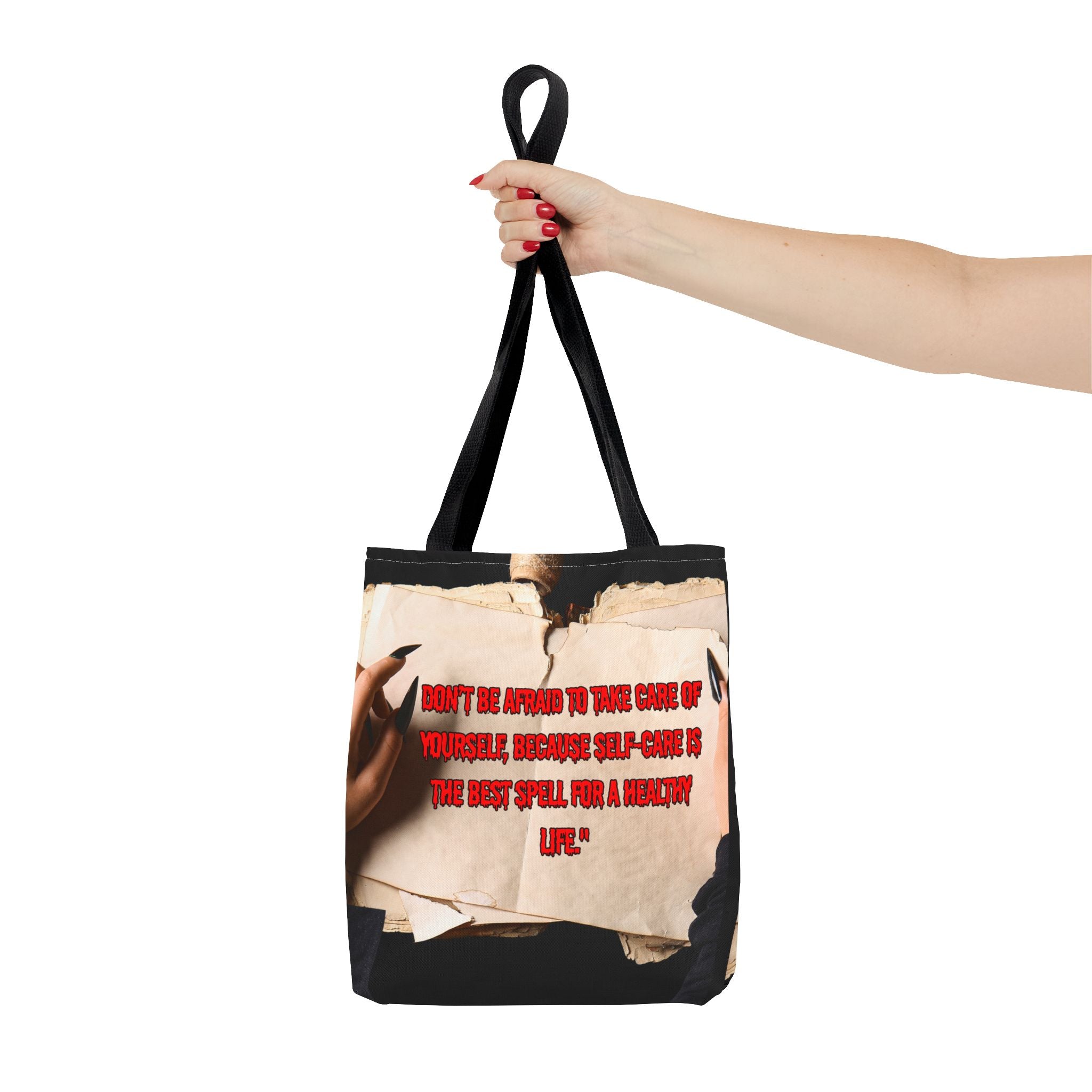 Empowering Quote Tote Bag, Self-Care Gift, Motivational Bag, Inspirational Tote, Everyday Carryall, Self-Care Awareness