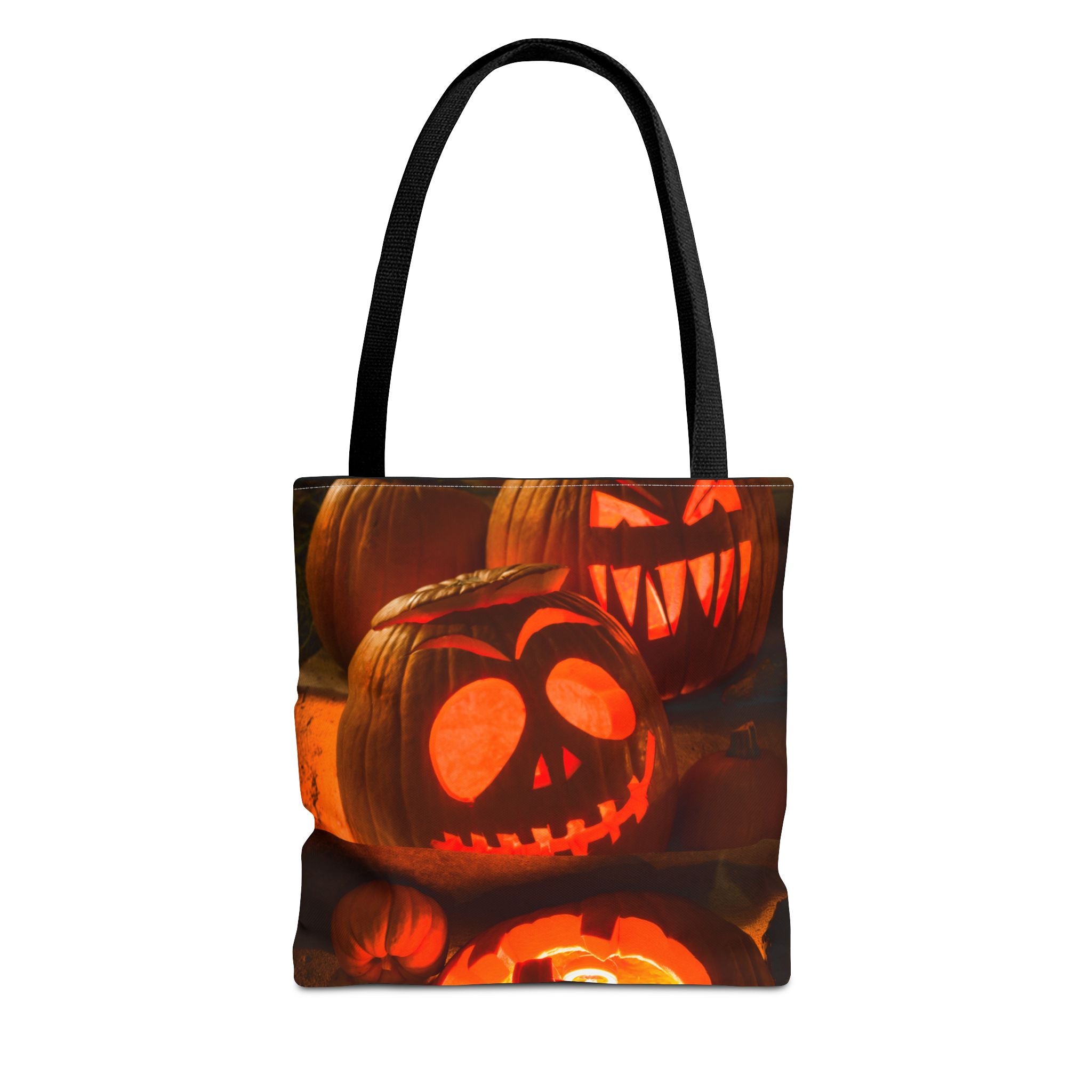 Spooky Pumpkin Tote Bag, Halloween Trick-or-Treat Bag, Fall Festival Accessory, Jack-o'-Lantern Tote, Halloween Gift Idea