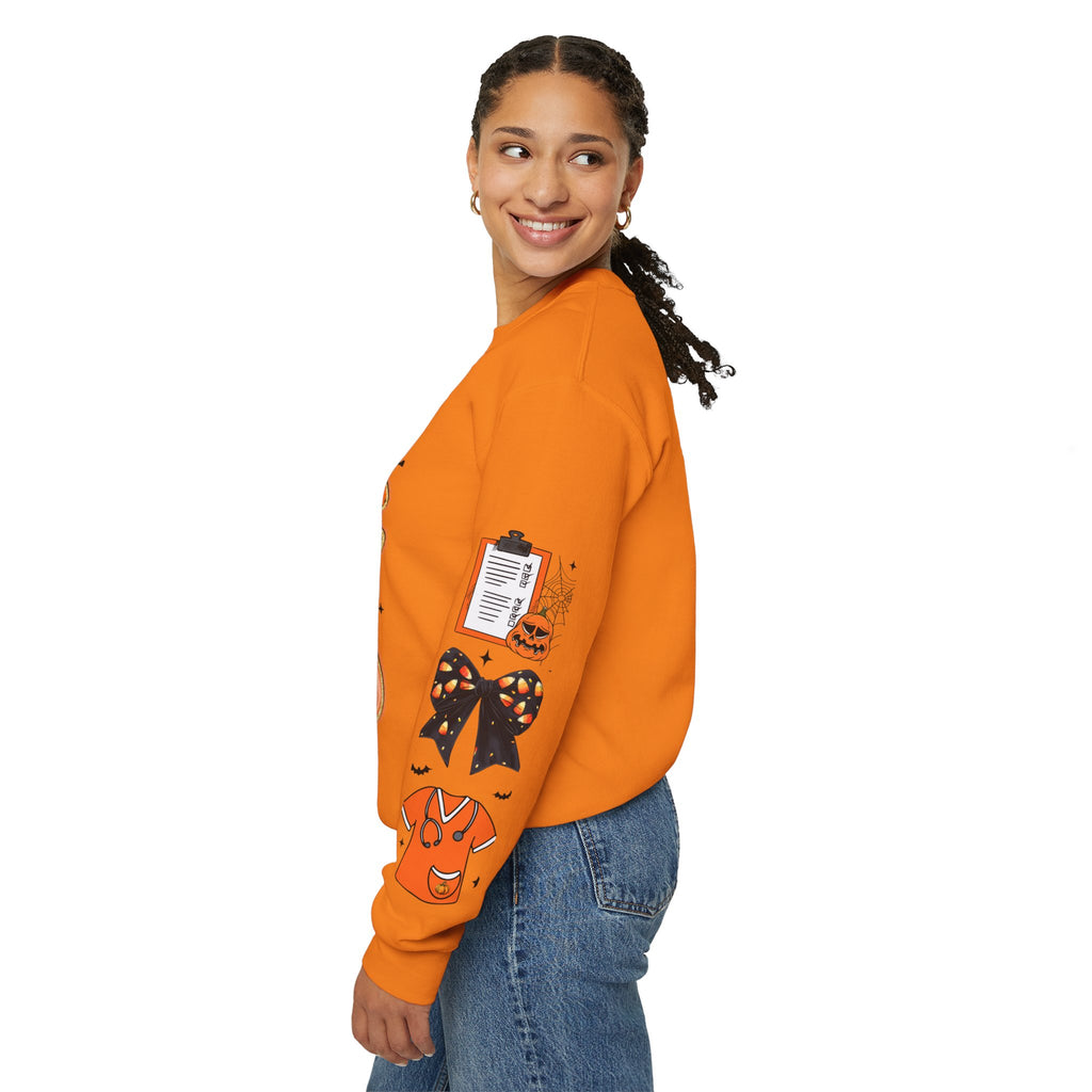 Halloween Health Crewneck Sweatshirt, Spooky Sweatshirt, Unisex Fall Apparel, Nurse Gift, Halloween Costume