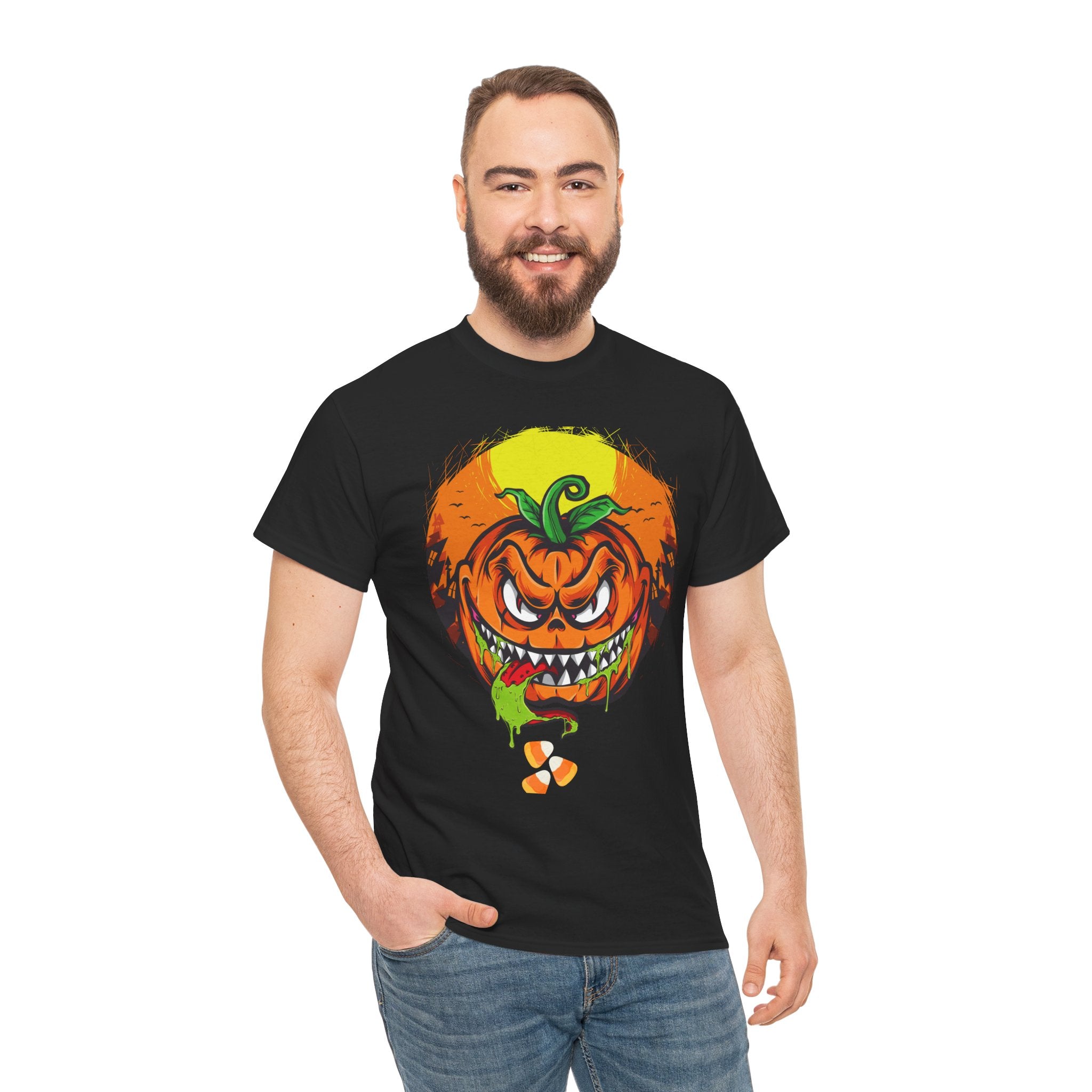 Halloween Health Tee, Unisex Heavy Cotton Tee, Spooky Season Shirt, Funny Halloween Gift, Balance is Key Shirt, October Apparel