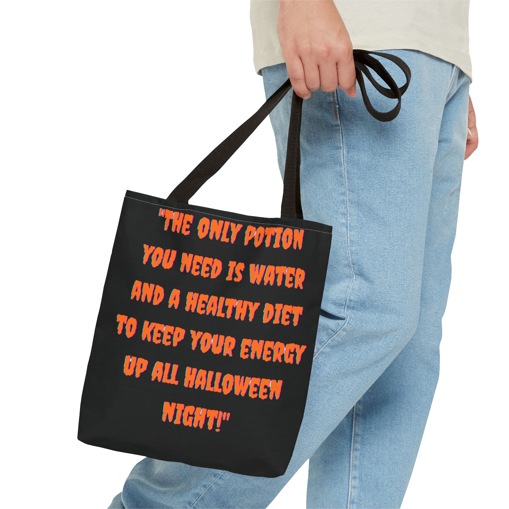Halloween Themed Tote Bag, Trick or Treat, Spooky Carryall, Fall Fashion Accessory, Halloween Decor, Fall Gift Idea