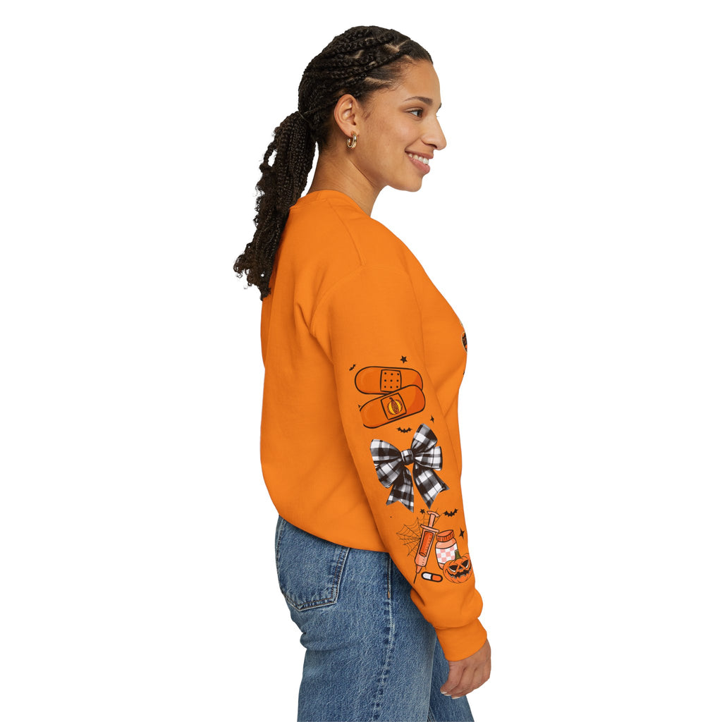 Halloween Health Crewneck Sweatshirt, Spooky Sweatshirt, Unisex Fall Apparel, Nurse Gift, Halloween Costume