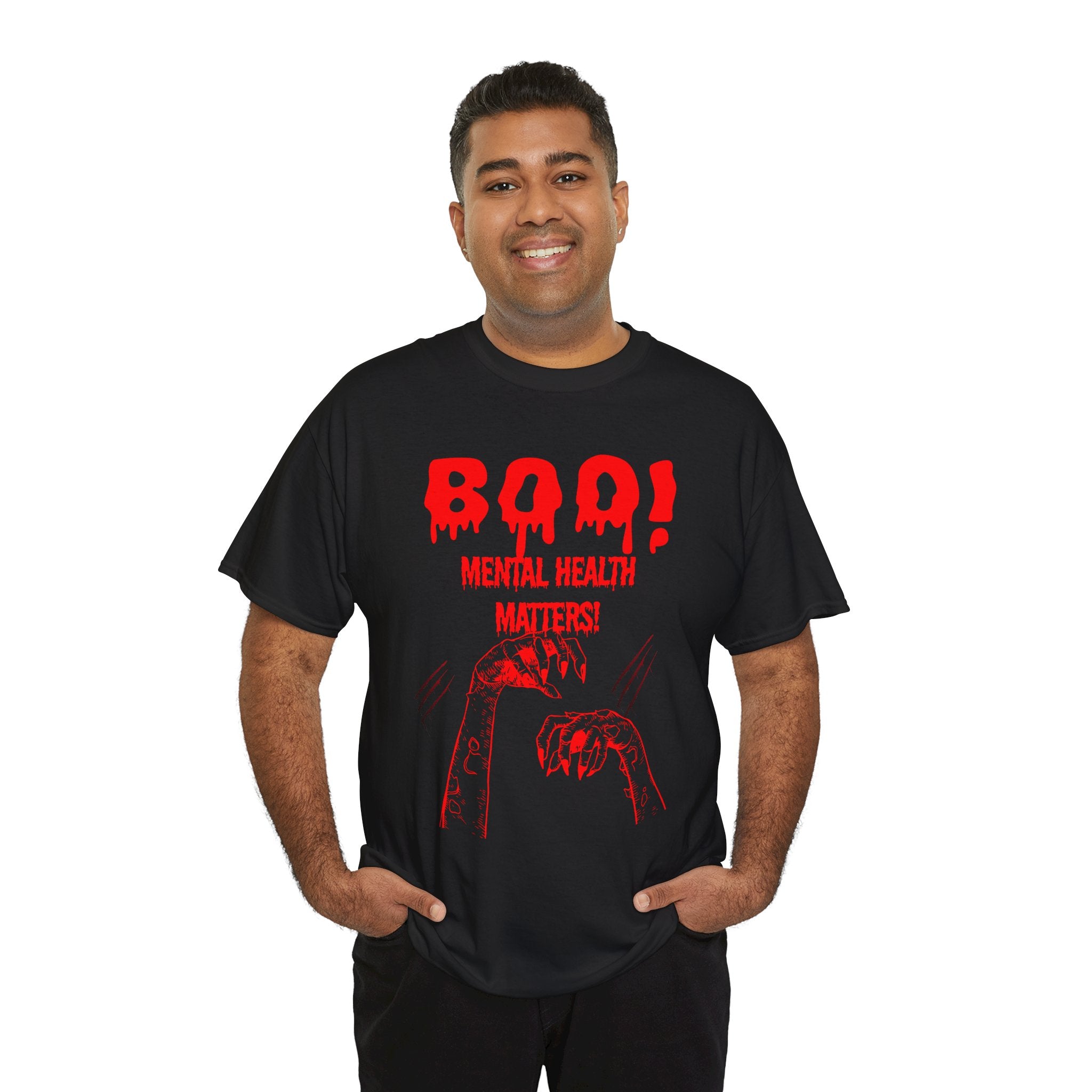 Mental Health Matters Unisex Halloween Tee, Boo Shirt, Spooky Cotton Tee, Fall Apparel, Awareness T-Shirt