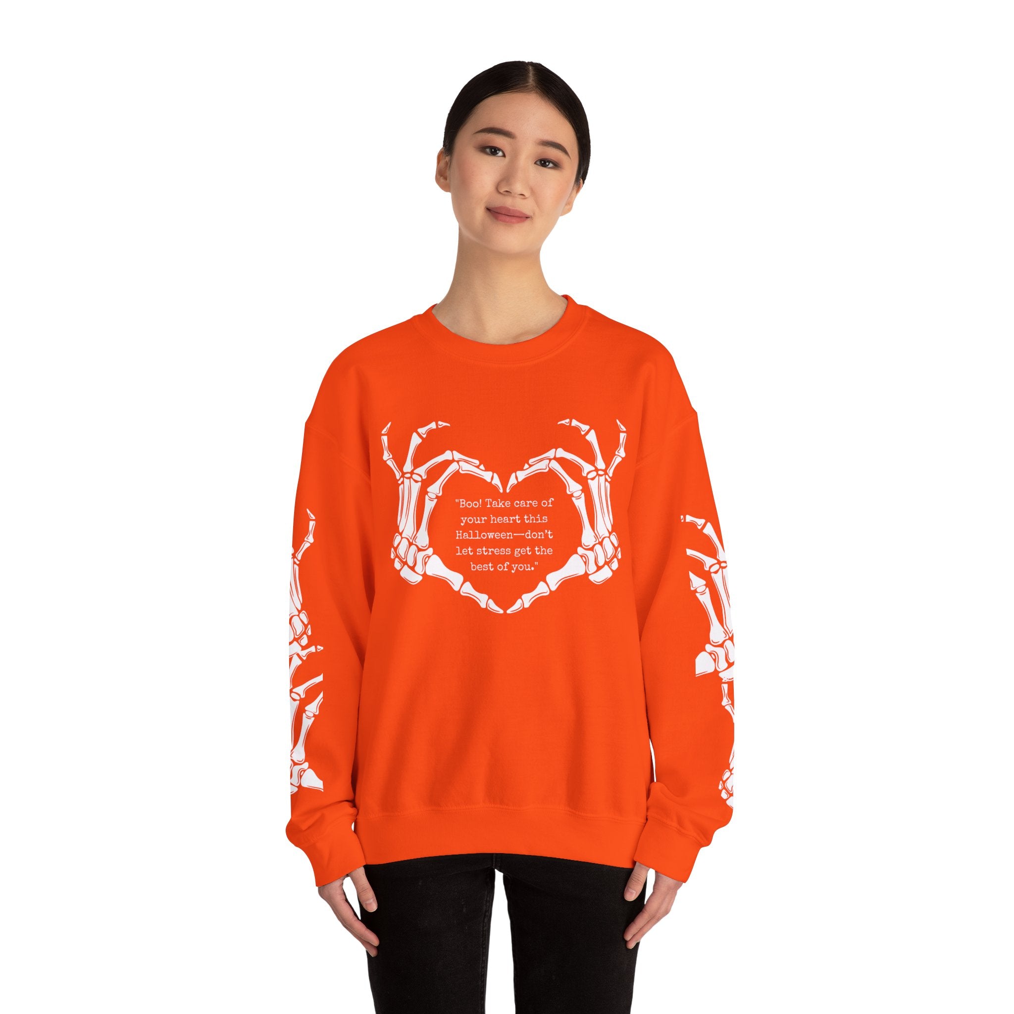 Halloween Skeleton Crewneck Sweatshirt, Cozy Unisex Sweatshirt, Spooky Gift, Fall Apparel, Halloween Party, Casual Everyday Wear