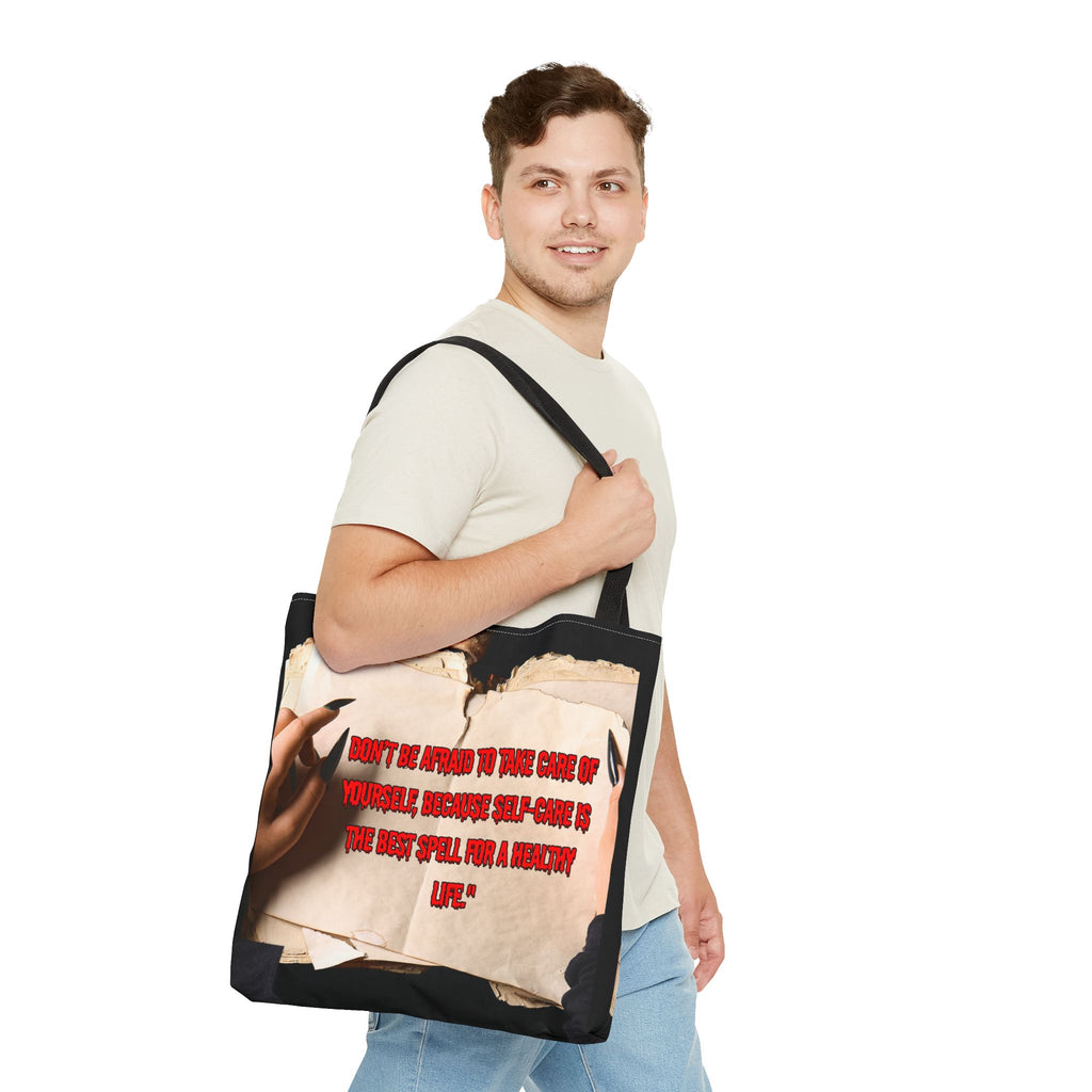 Empowering Quote Tote Bag, Self-Care Gift, Motivational Bag, Inspirational Tote, Everyday Carryall, Self-Care Awareness