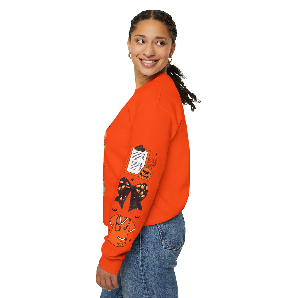 Halloween Health Crewneck Sweatshirt, Spooky Sweatshirt, Unisex Fall Apparel, Nurse Gift, Halloween Costume