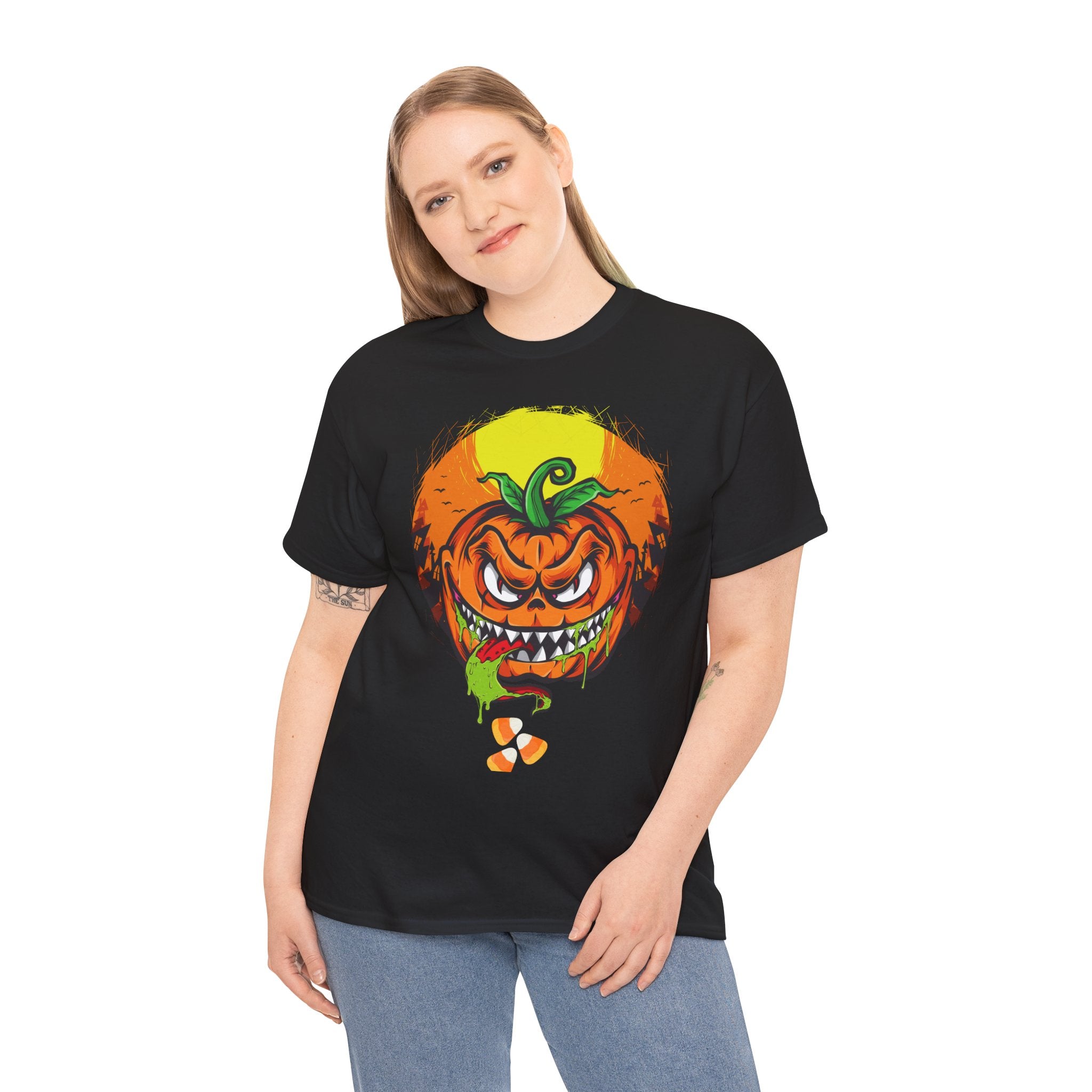 Halloween Health Tee, Unisex Heavy Cotton Tee, Spooky Season Shirt, Funny Halloween Gift, Balance is Key Shirt, October Apparel