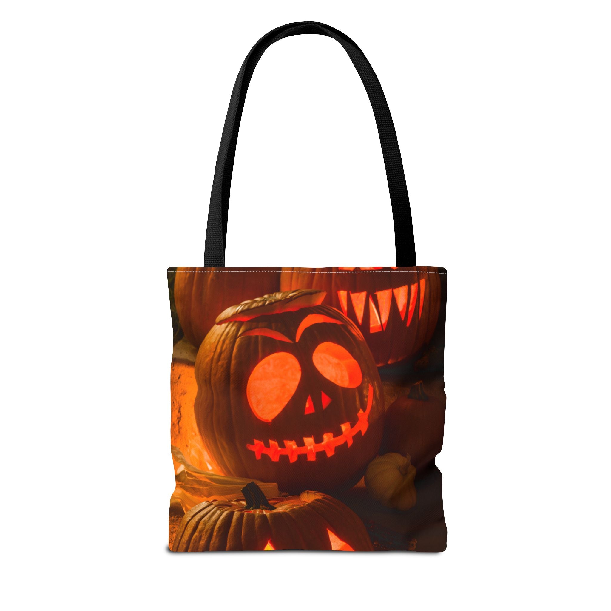 Spooky Pumpkin Tote Bag, Halloween Trick-or-Treat Bag, Fall Festival Accessory, Jack-o'-Lantern Tote, Halloween Gift Idea