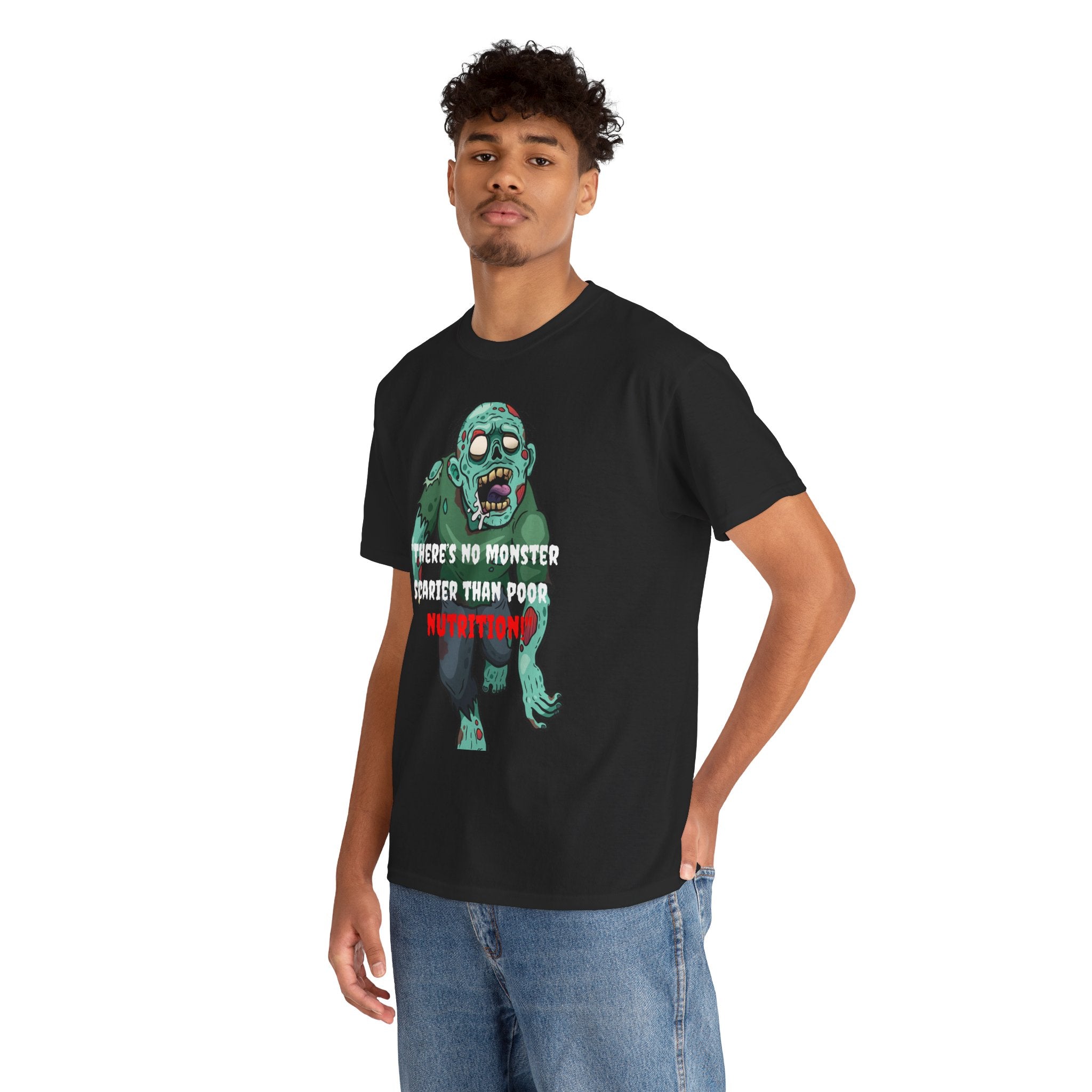 Zombie Nutrition Unisex Tee | Funny Graphic Tee, Spooky Shirt, Halloween Gift, Casual Wear, Party Outfit