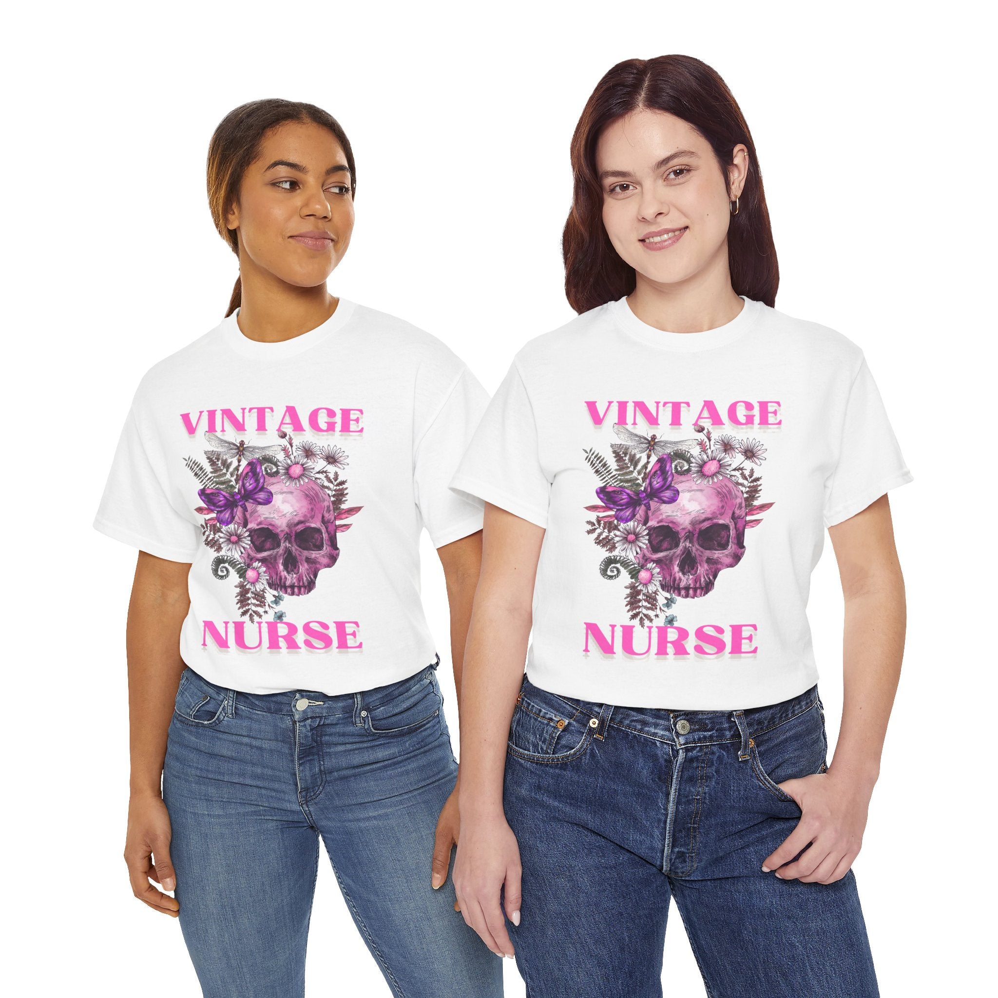 Vintage Nurse Heavy Cotton Tee | Gifts for Nurses, Nurse Appreciation, Medical Worker Apparel, Halloween Costume, Vintage Style Shirt