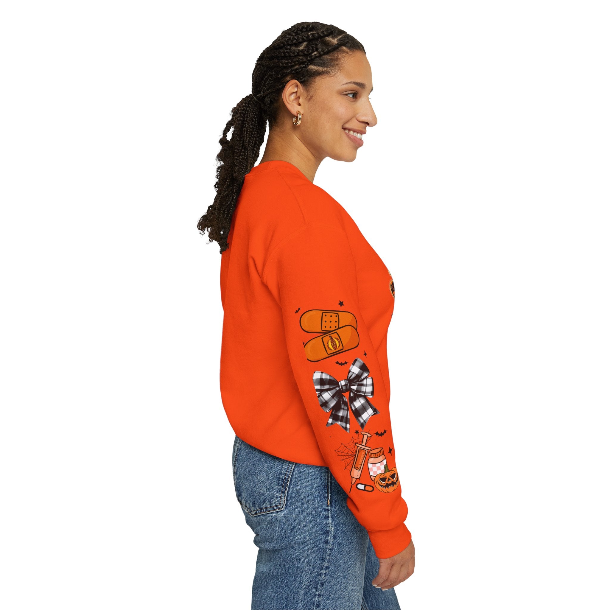 Halloween Health Crewneck Sweatshirt, Spooky Sweatshirt, Unisex Fall Apparel, Nurse Gift, Halloween Costume