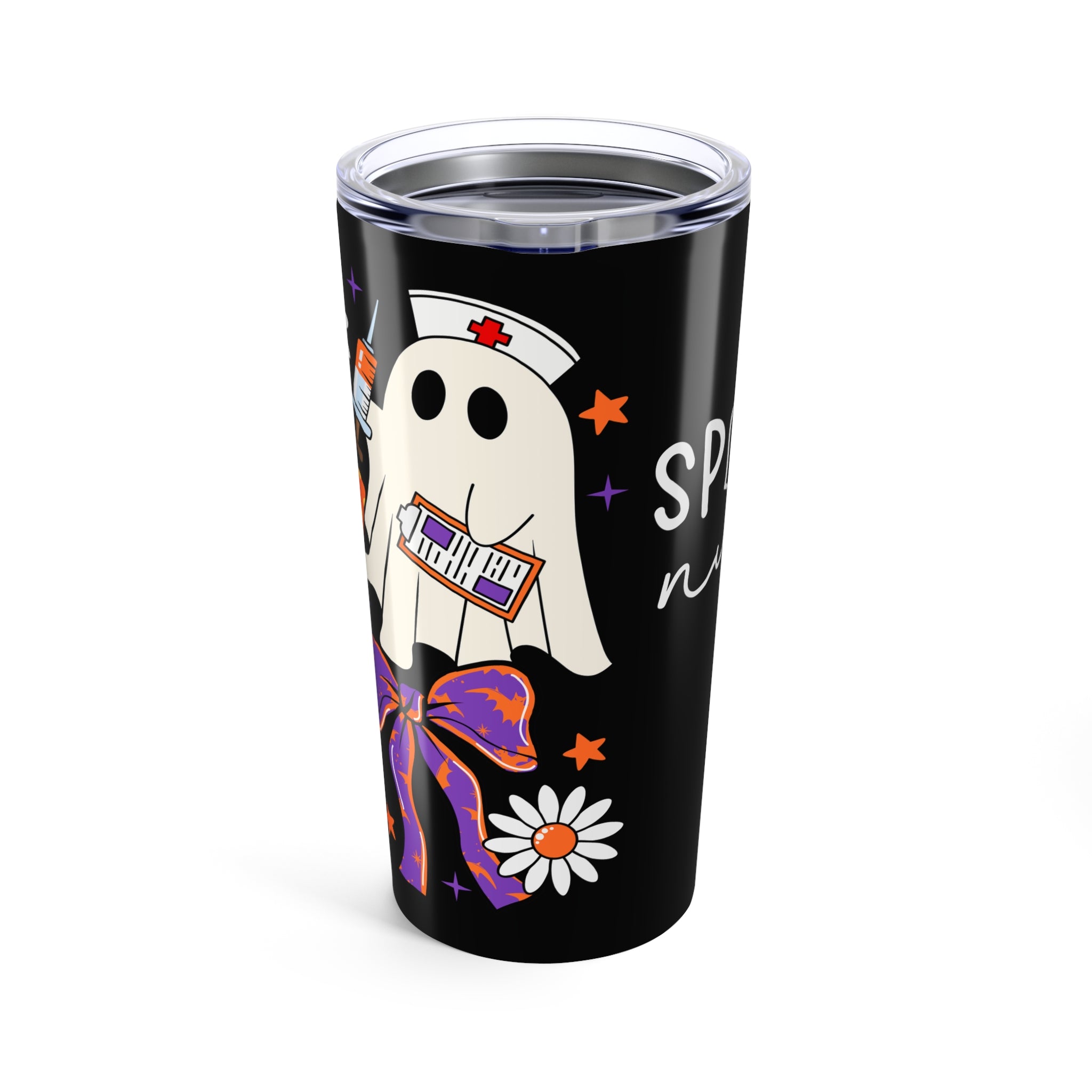 Halloween Themed Tumbler, Spooky Fall Drinkware, Pumpkin Ghost Coffee Cup, Seasonal Mug, Halloween Gift for Adults