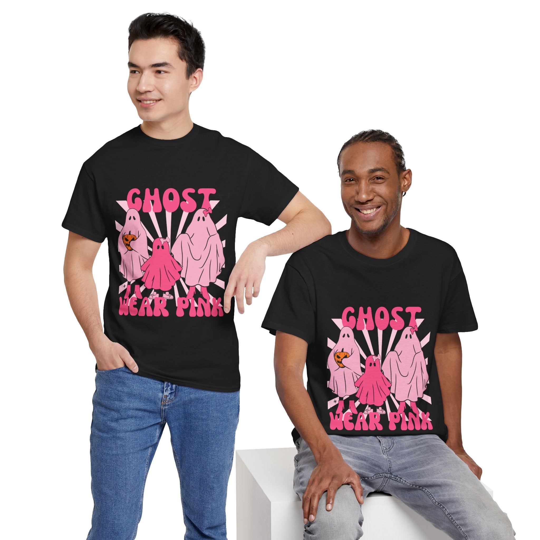 Ghost Wear Pink Unisex Heavy Cotton Tee | Fun Halloween Shirt, Spooky Costume Tee, Gift for Ghost Lovers, Quirky Halloween Apparel, [...]