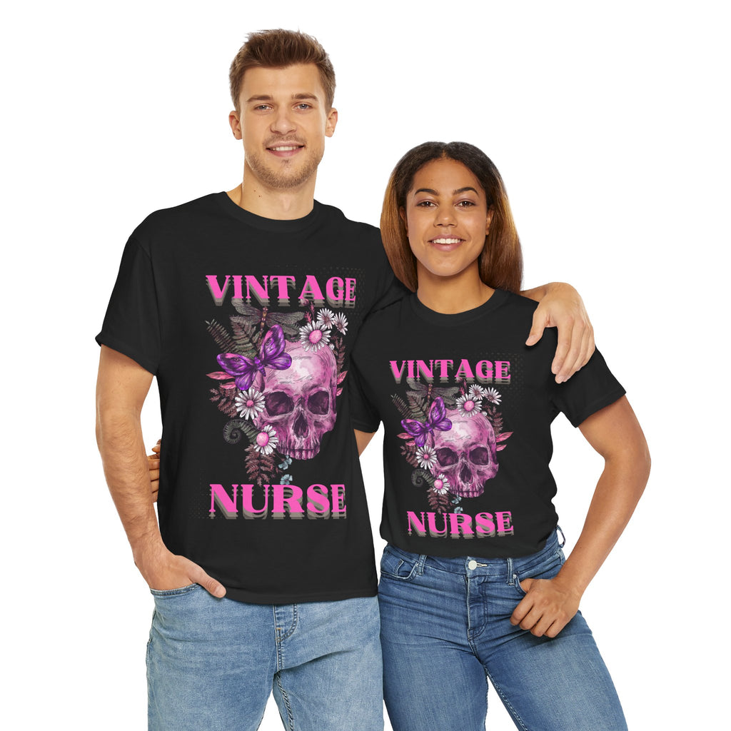Vintage Nurse Heavy Cotton Tee | Gifts for Nurses, Nurse Appreciation, Medical Worker Apparel, Halloween Costume, Vintage Style Shirt