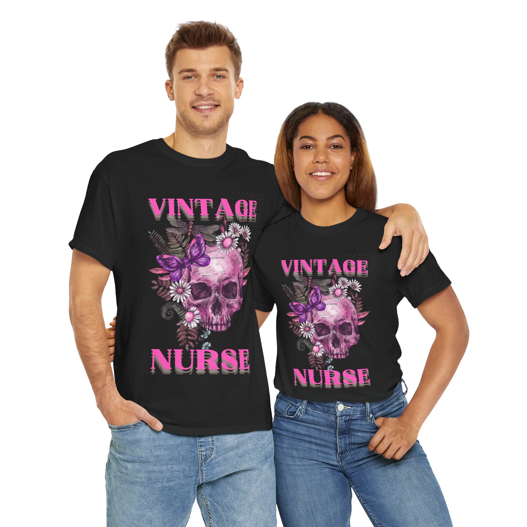 Vintage Nurse Heavy Cotton Tee | Gifts for Nurses, Nurse Appreciation, Medical Worker Apparel, Halloween Costume, Vintage Style Shirt